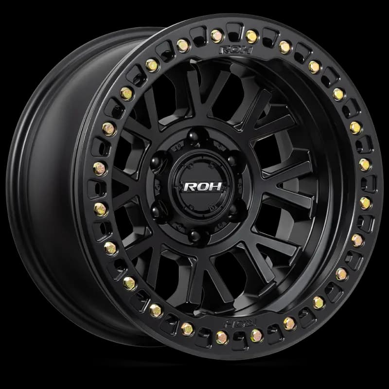 ROH BL01 - Matte Black Centre/Ring with Gold Zinc Bolts